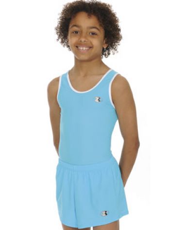 Ace Mens Boys Turquoise Sleeveless Gymnastics Leotard